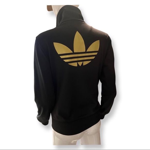 adidas Black and Gold Women's Jacket - Picture 6 of 6